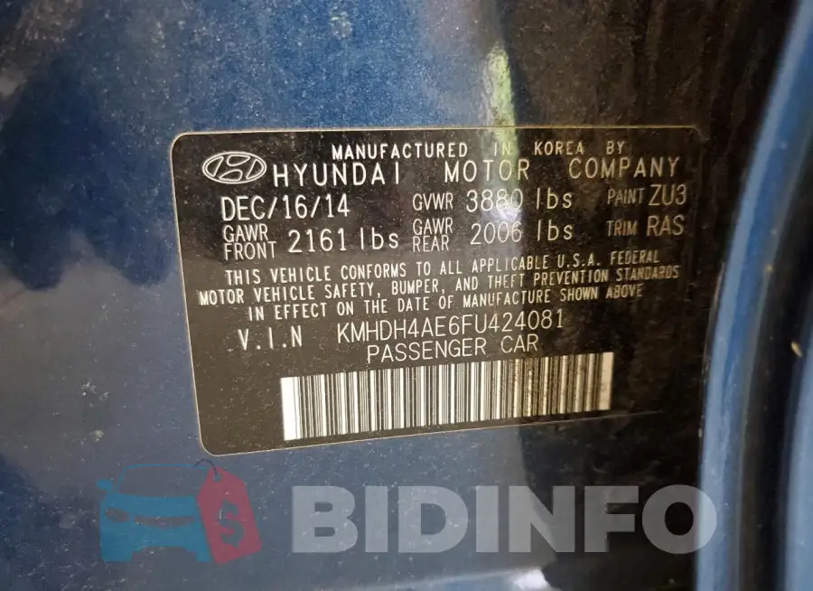 KMHDH4AE6FU424081 Photo# 12