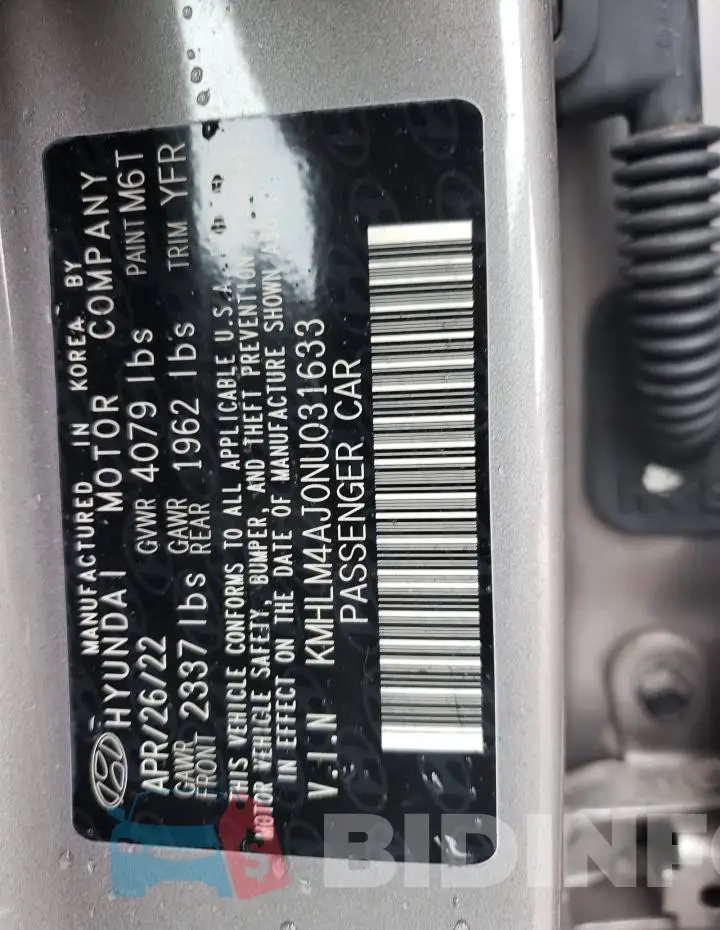 KMHLM4AJ0NU031633 Photo# 12
