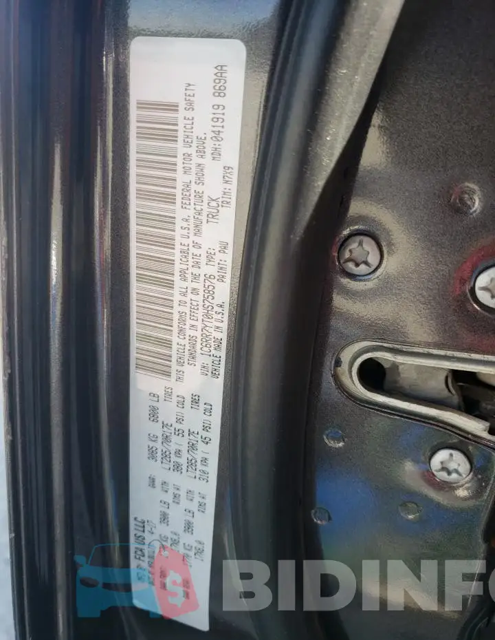 1C6RR7YT0HS758576 Photo# 12