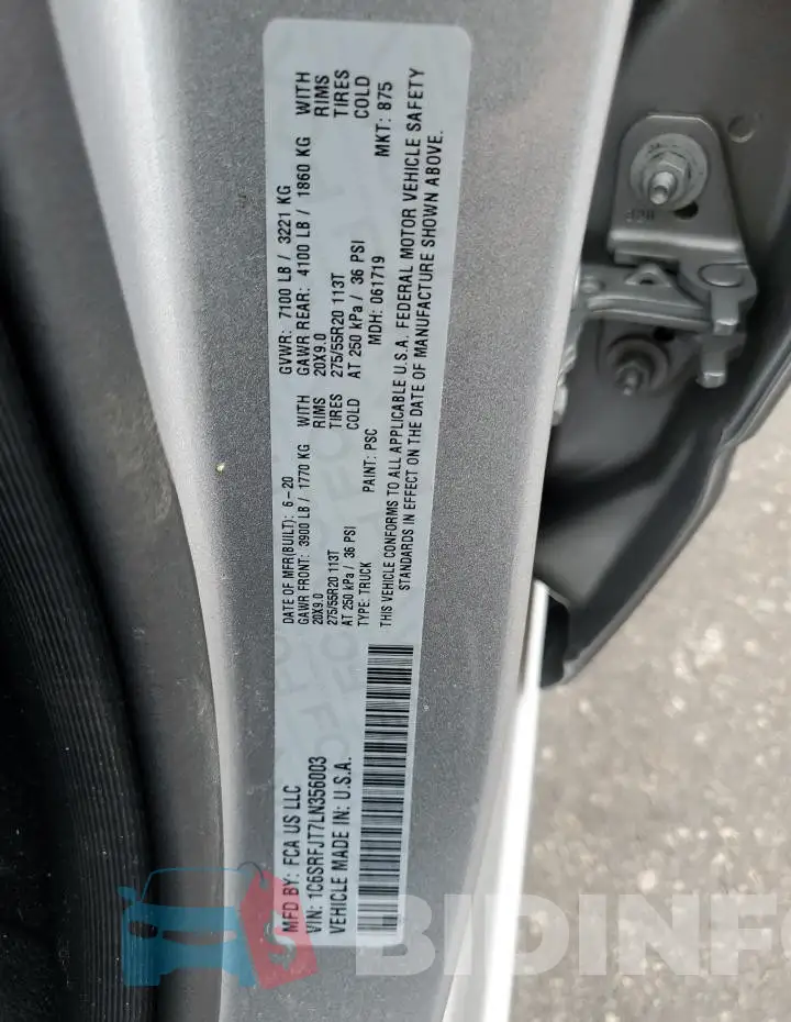 1C6SRFJT7LN356003 Photo# 12