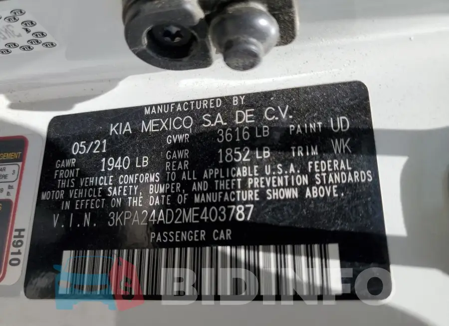 3KPA24AD2ME403787 Photo# 13