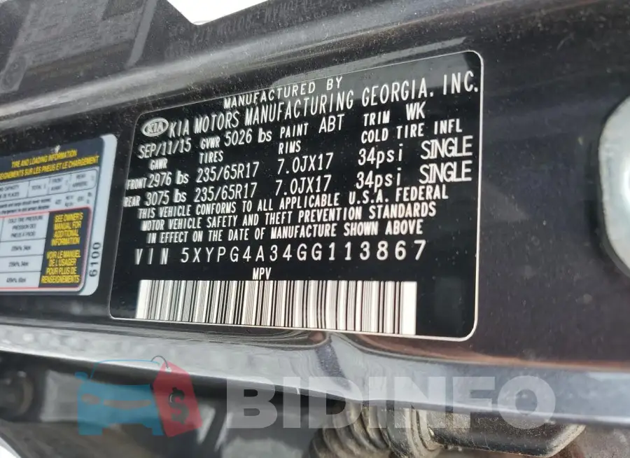 5XYPG4A34GG113867 Photo# 13