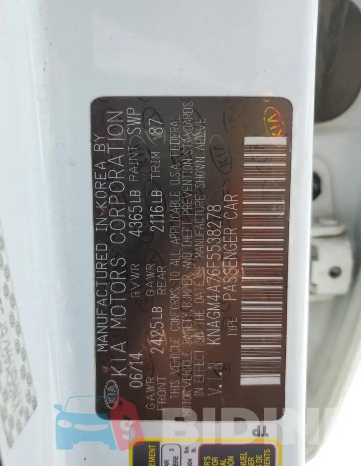 KNAGM4A76F5538278 Photo# 13