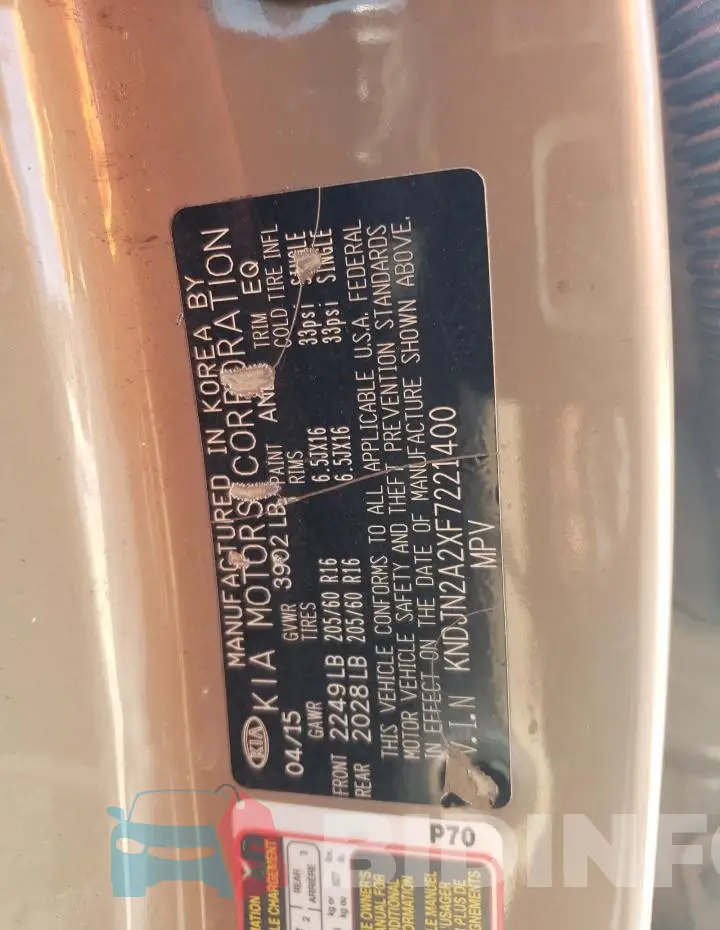 KNDJN2A2XF7221400 Photo# 12