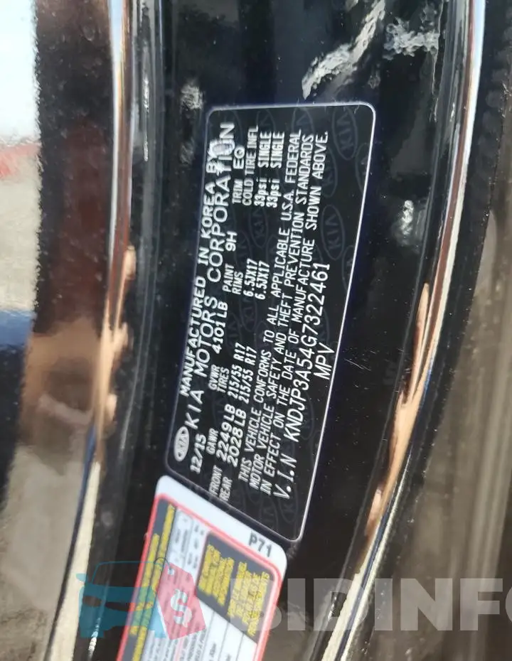 KNDJP3A54G7322461 Photo# 12