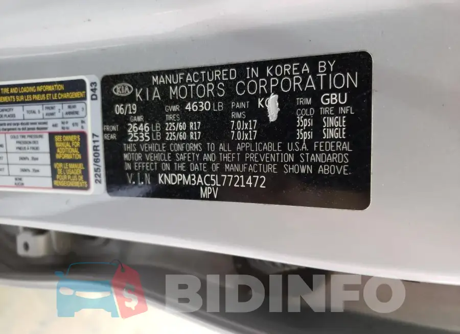 KNDPM3AC5L7721472 Photo# 13