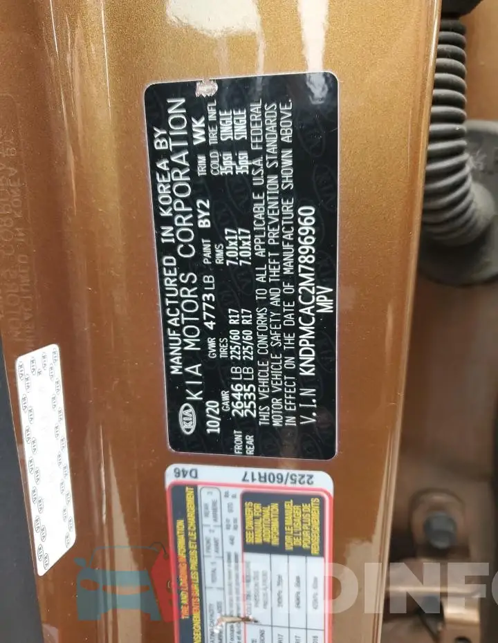 KNDPMCAC2M7896960 Photo# 13