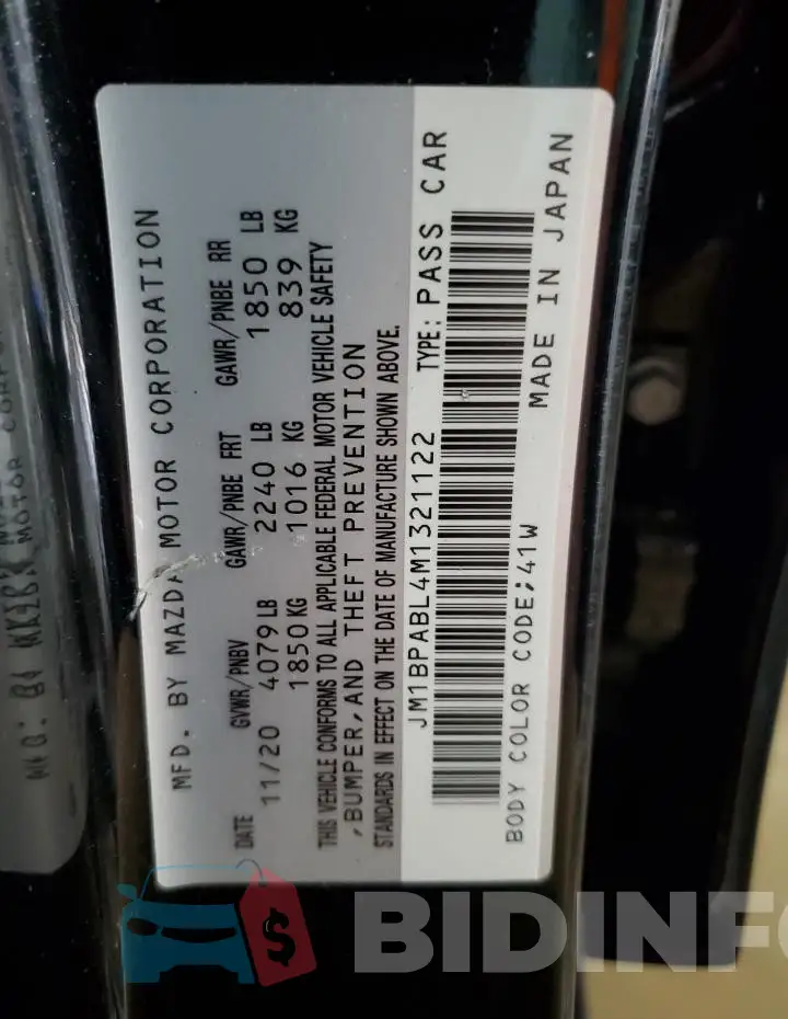JM1BPABL4M1321122 Photo# 12