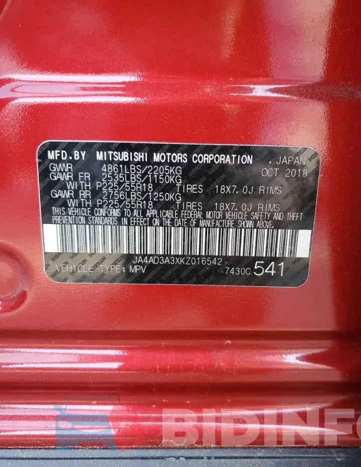 JA4AD3A3XKZ016542 Photo# 14