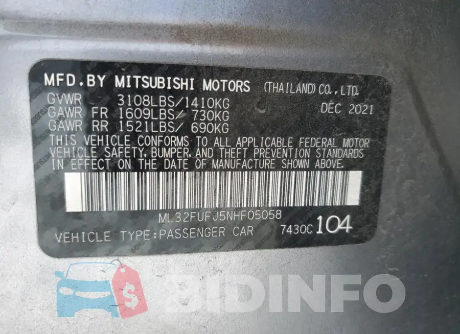 ML32FUFJ5NHF05058 Photo# 12