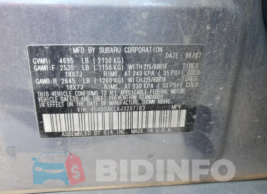 4S4BSAKC6J3207763 Photo# 13