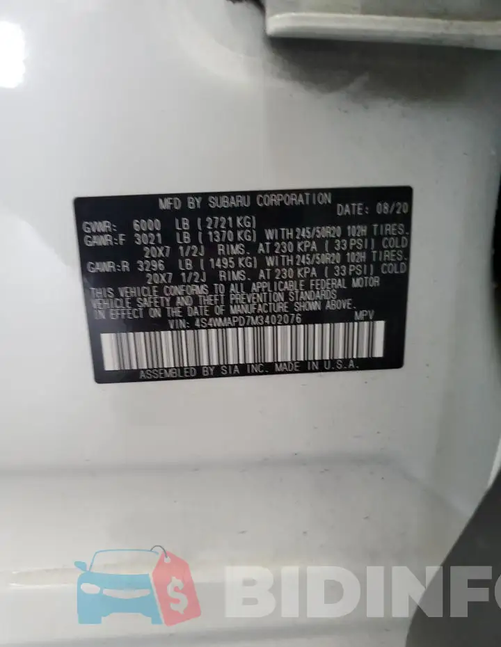 4S4WMAPD7M3402076 Photo# 13