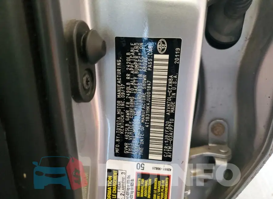 4T1B31HK4JU001847 Photo# 12