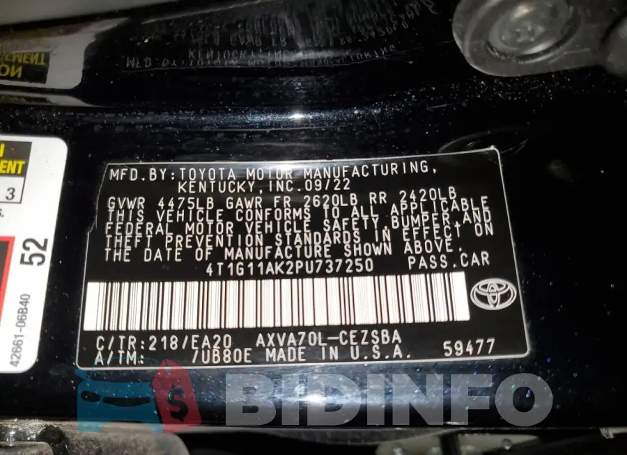 4T1G11AK2PU737250 Photo# 12