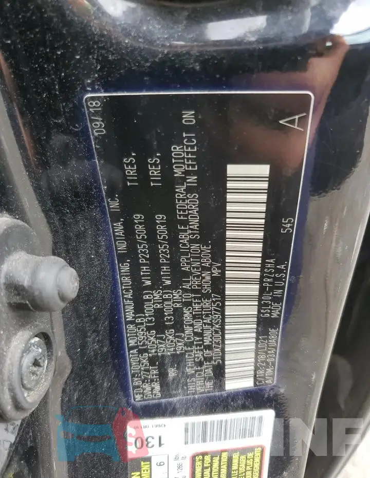 5TDXZ3DC7KS977517 Photo# 13