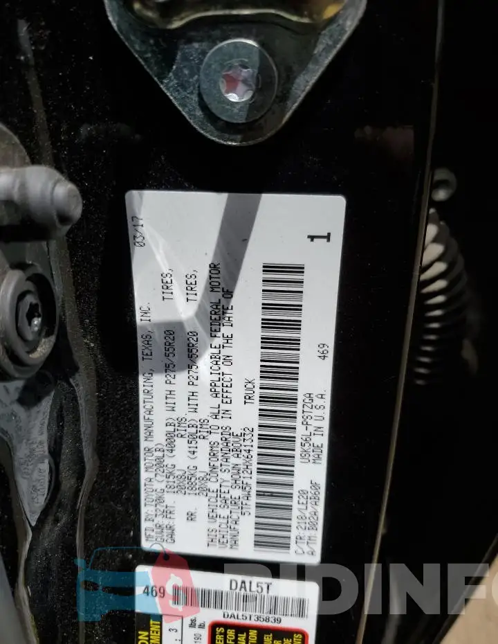 5TFAW5F12HX641332 Photo# 12