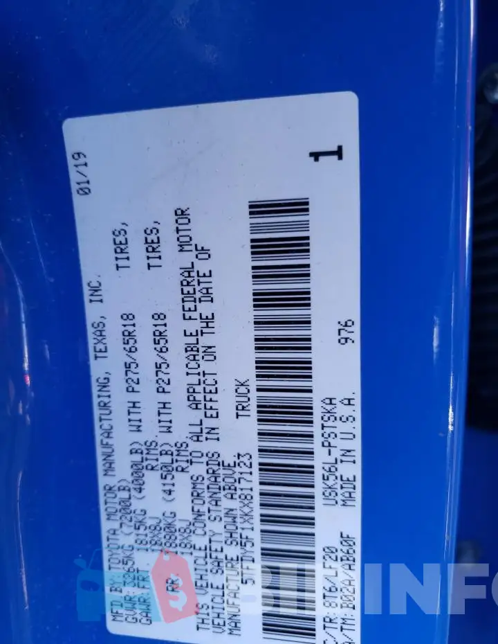 5TFDY5F1XKX817123 Photo# 12