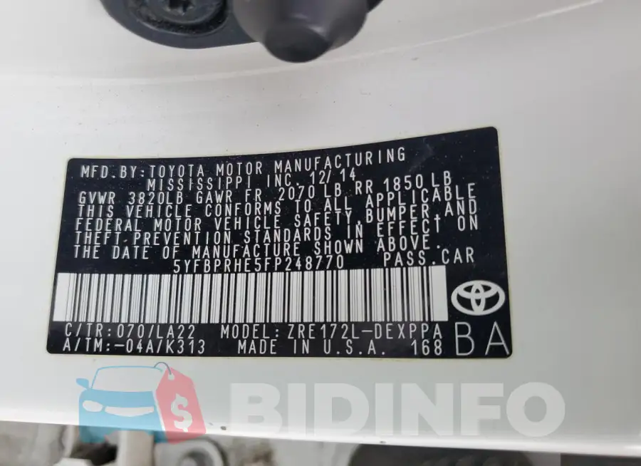 5YFBPRHE5FP248770 Photo# 13