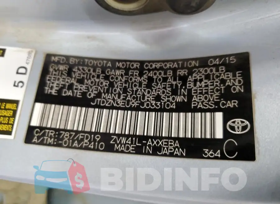 JTDZN3EU9FJ033104 Photo# 13