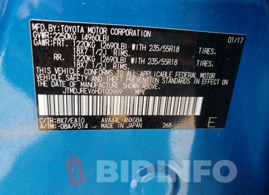 JTMDJREV6HD100969 Photo# 13