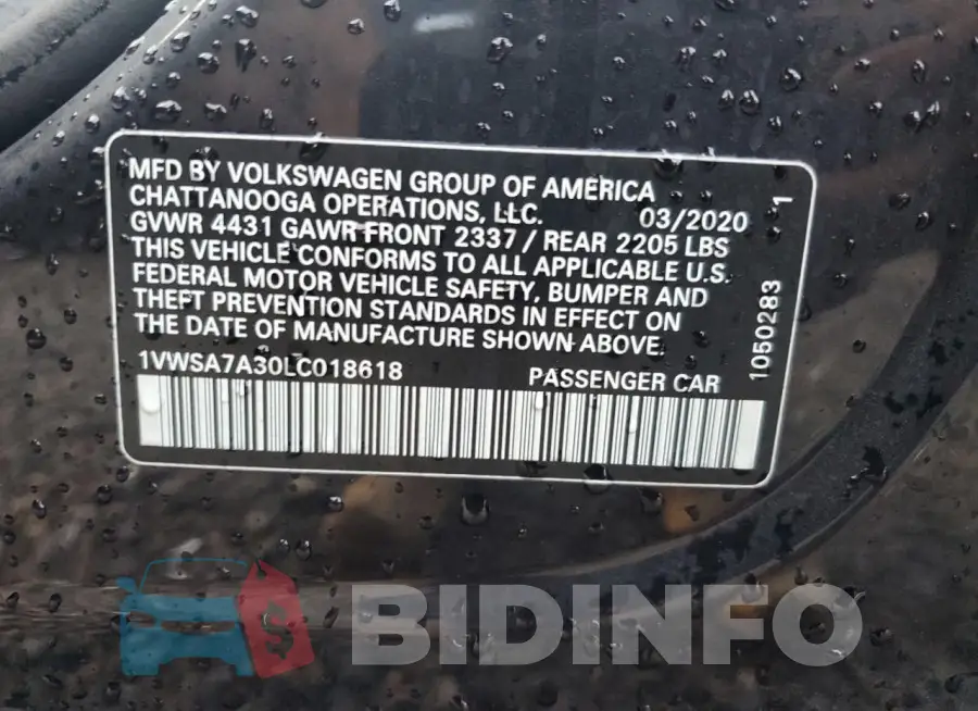 1VWSA7A30LC018618 Photo# 12