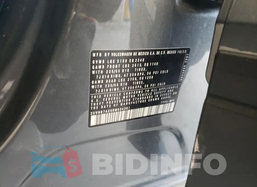 3VVNB7AX6RM034301 Photo# 12