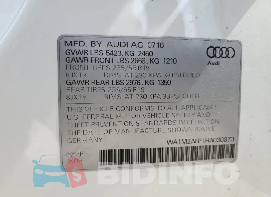 WA1M2AFP1HA030873 Photo# 13