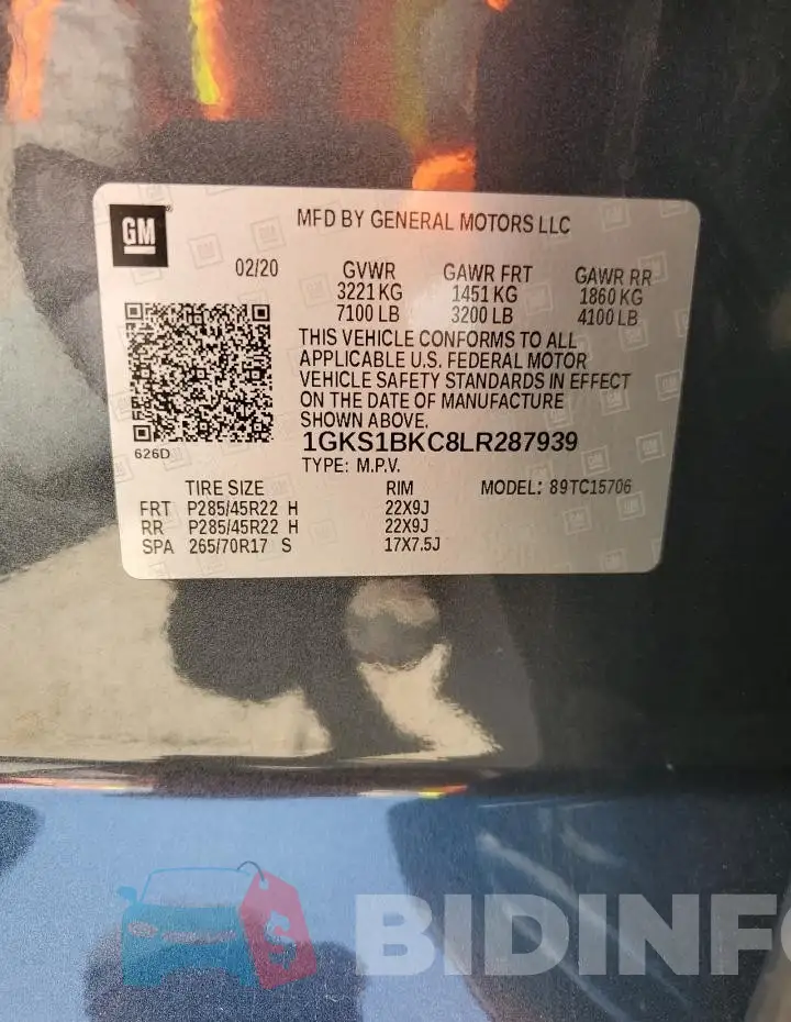 1GKS1BKC8LR287939 Photo# 14
