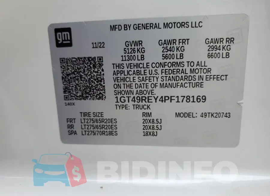 1GT49REY4PF178169 Photo# 12
