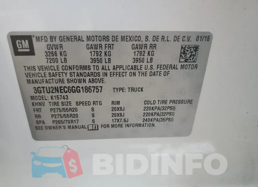 3GTU2NEC6GG186757 Photo# 12