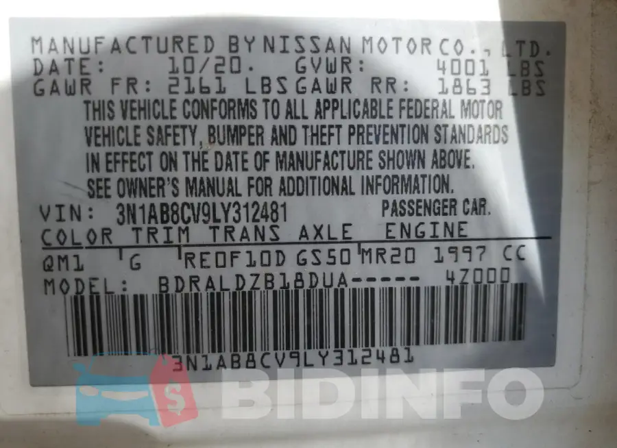 3N1AB8CV9LY312481 Photo# 13