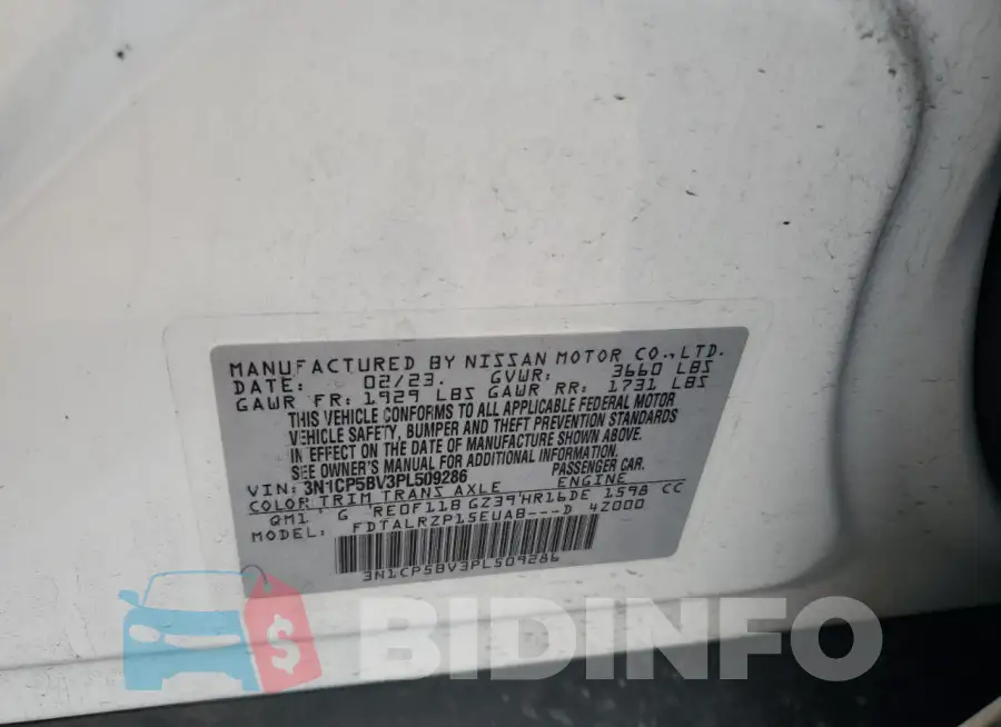 3N1CP5BV3PL509286 Photo# 12