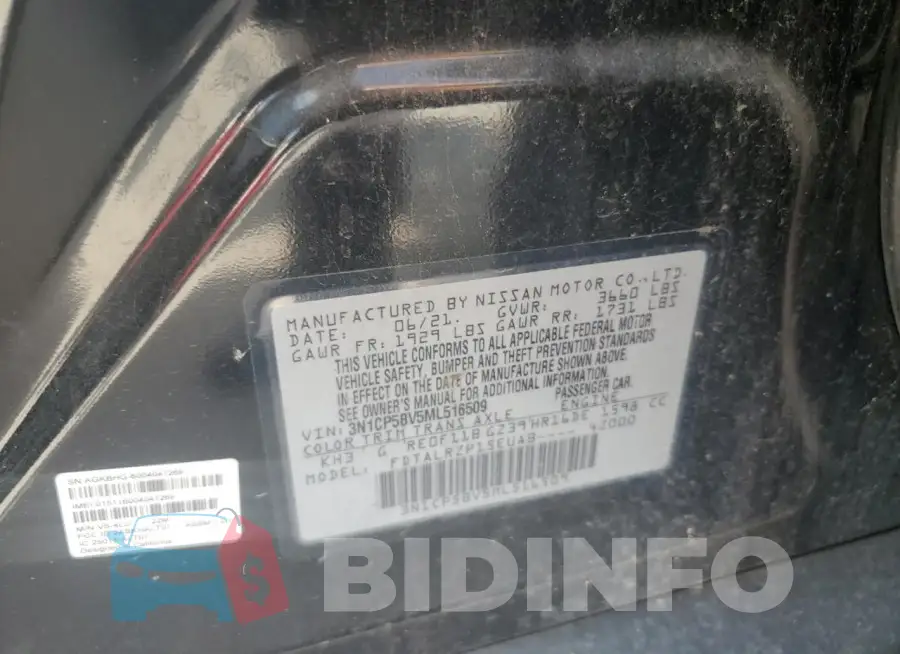 3N1CP5BV5ML516509 Photo# 12