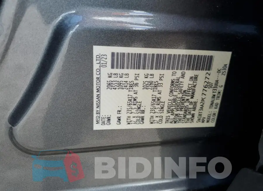 5N1BT3AA2PC776272 Photo# 12