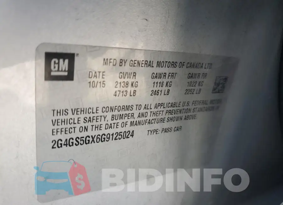2G4GS5GX6G9125024 Photo# 13