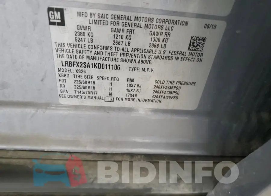 LRBFX2SA1KD011106 Photo# 13