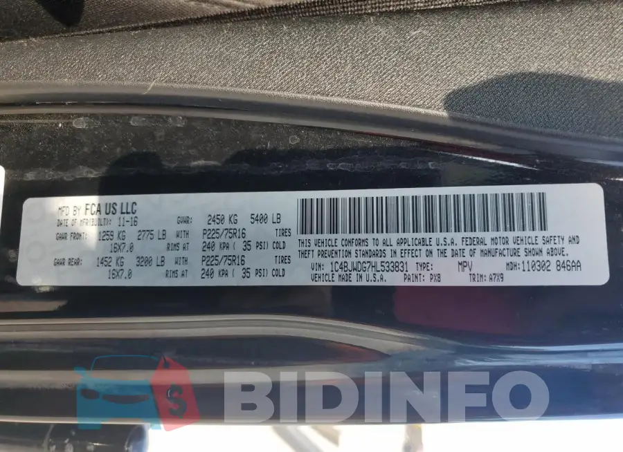 1C4BJWDG7HL533831 Photo# 14