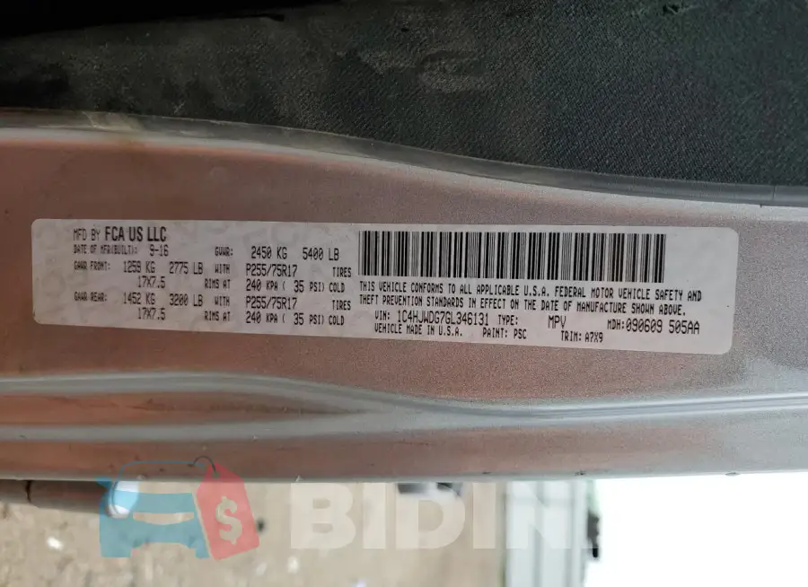 1C4HJWDG7GL346131 Photo# 13