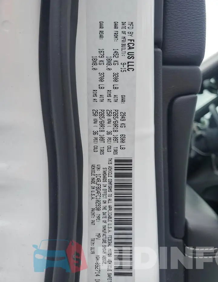 1C4RJFBG4FC102930 Photo# 13