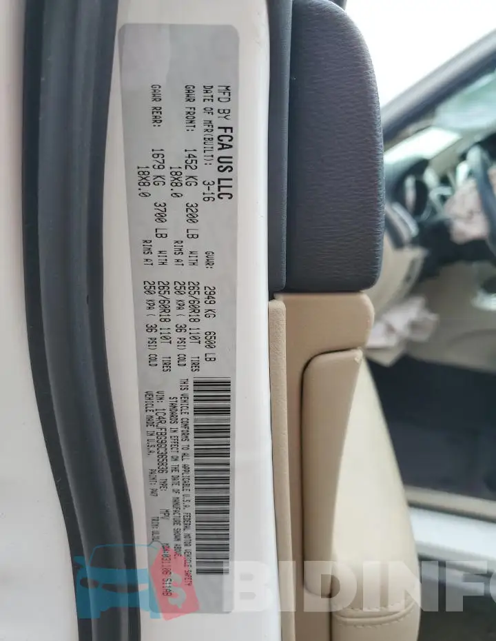 1C4RJFBG9GC365836 Photo# 14