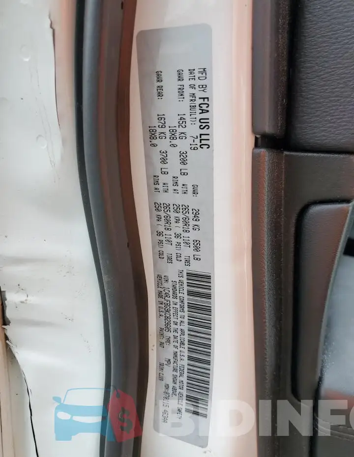1C4RJFBG9KC829605 Photo# 13