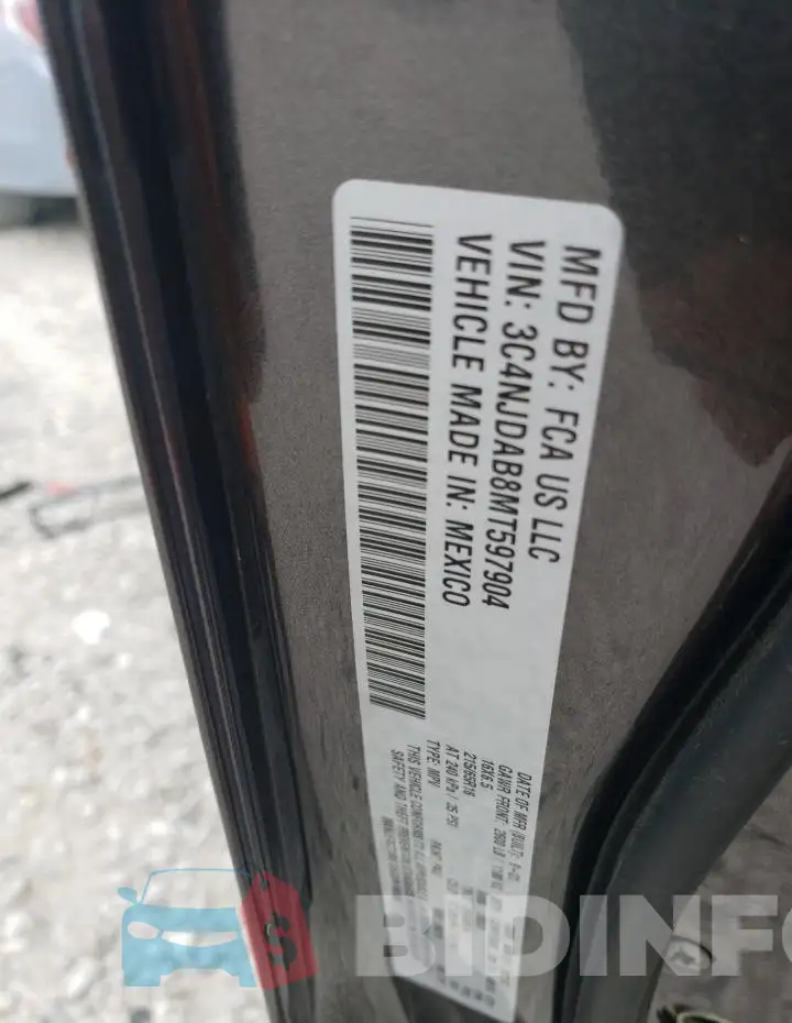 3C4NJDAB8MT597904 Photo# 13