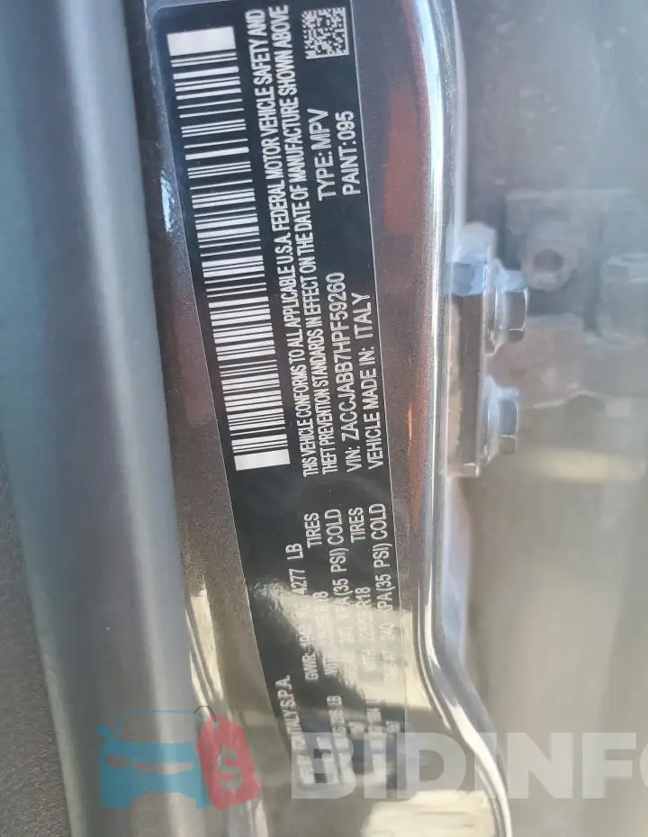 ZACCJABB7HPF59260 Photo# 12