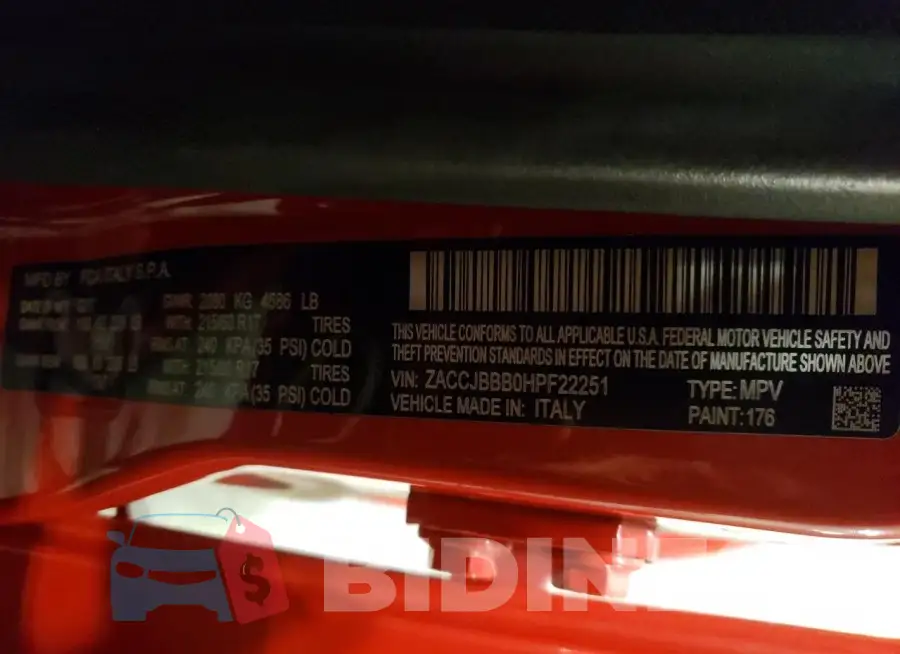 ZACCJBBB0HPF22251 Photo# 12