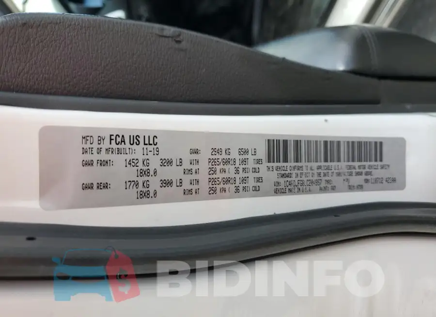 1C4RDJFG8LC204957 Photo# 13