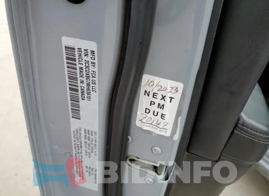 2C3CDXBG7MH636151 Photo# 12