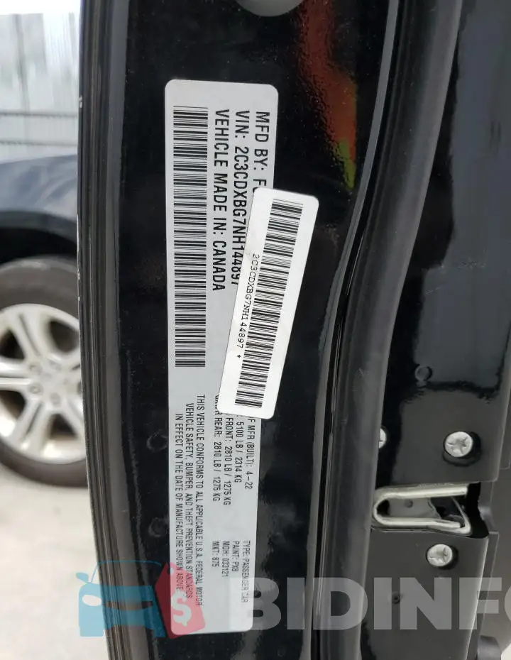 2C3CDXBG7NH144897 Photo# 12