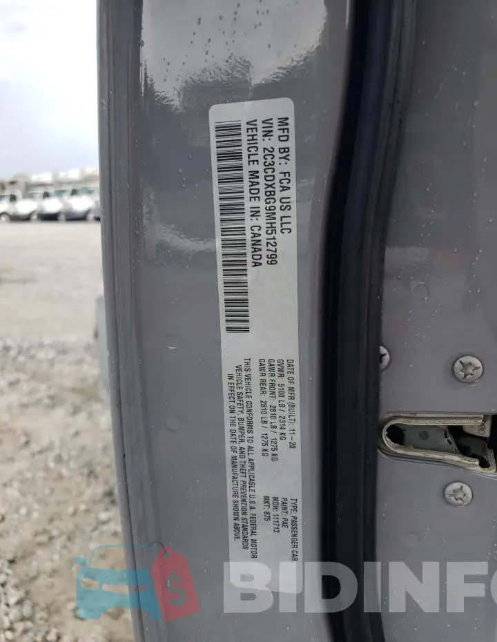 2C3CDXBG9MH512799 Photo# 12
