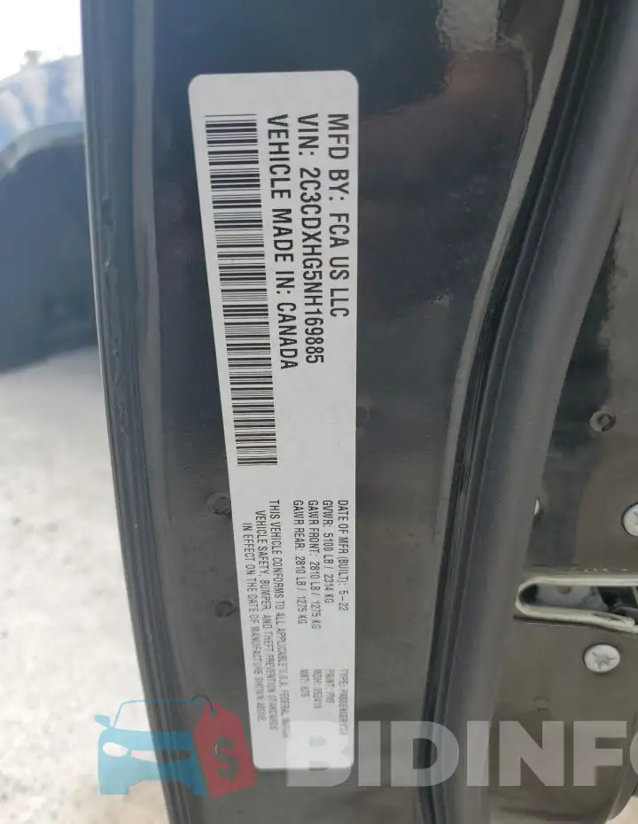 2C3CDXHG5NH169885 Photo# 12