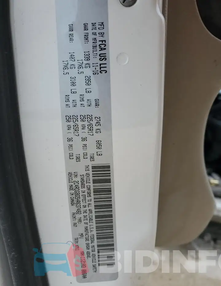 2C4RDGBG5HR637482 Photo# 12